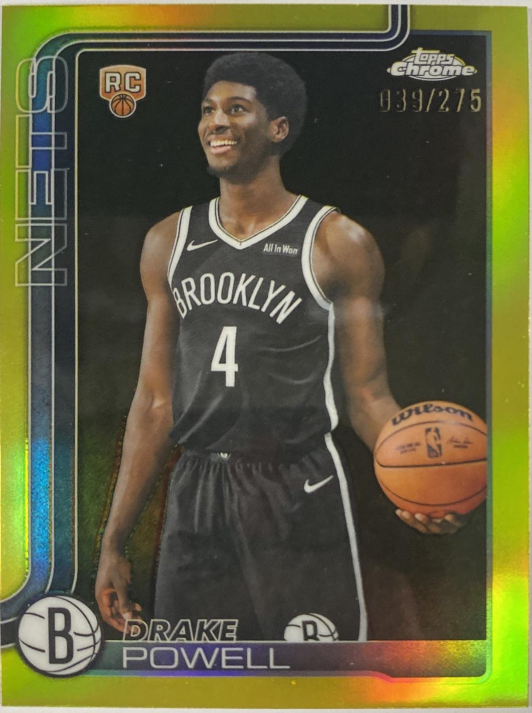 Drake Powell [Yellow Basketball Refractor] #272