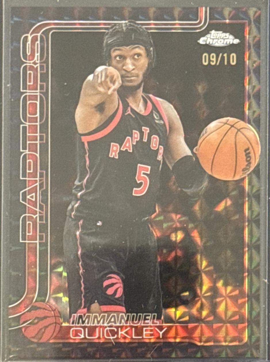 Immanuel Quickley [Black Basketball Refractor] #212