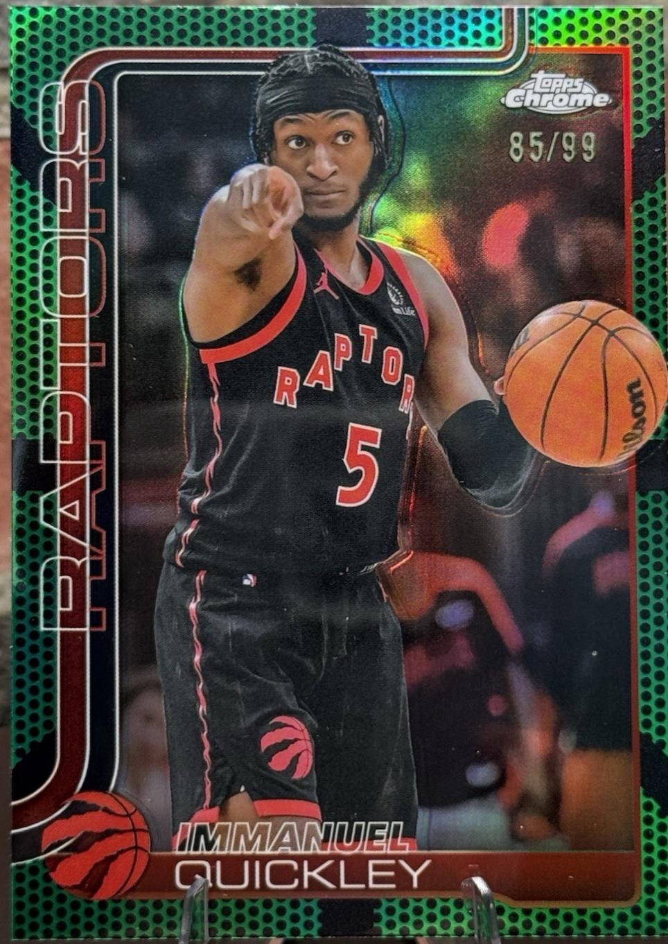 Immanuel Quickley [Green Basketball Refractor] #212