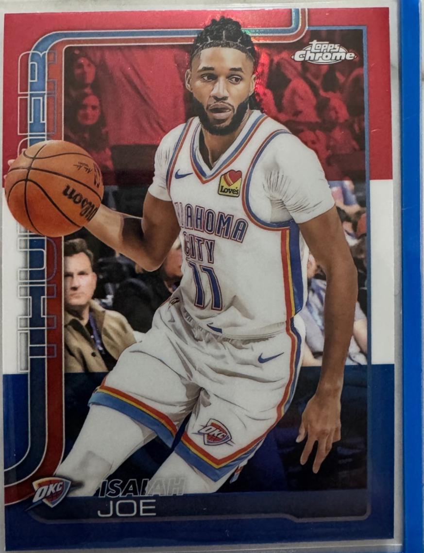 Isaiah Joe [Red White Blue Refractor] #121
