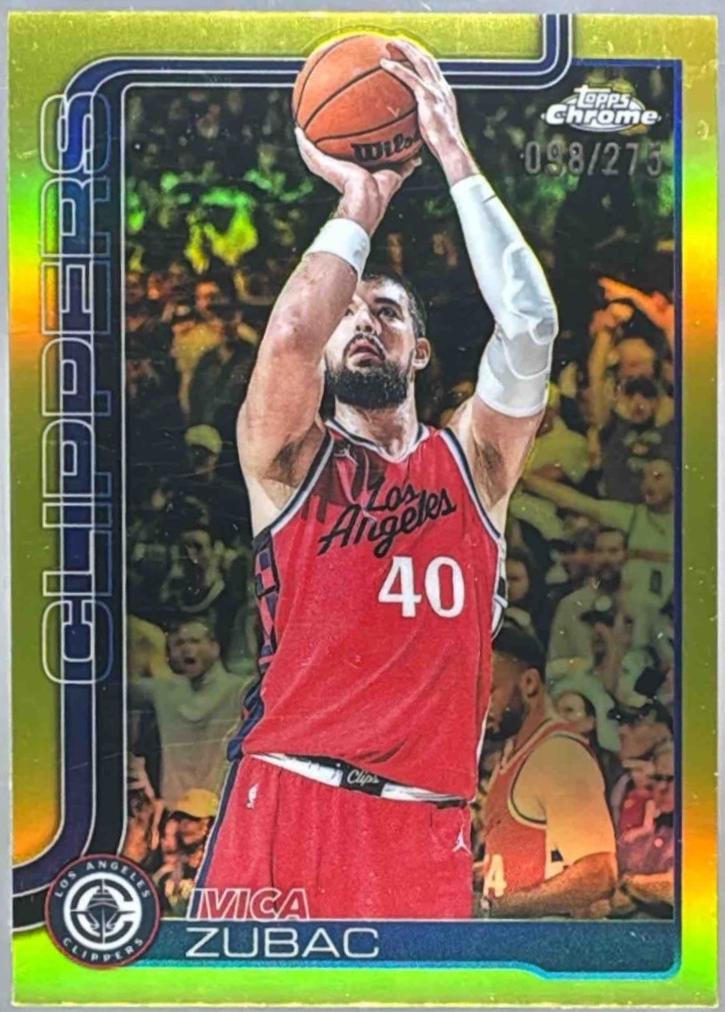 Ivica Zubac [Yellow Basketball Refractor] #63
