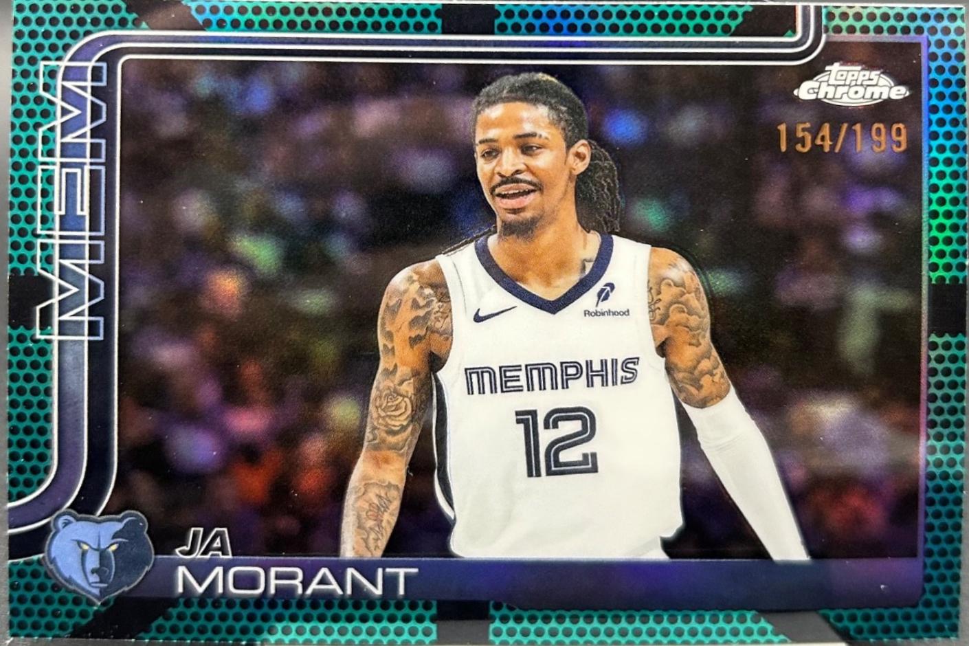 Ja Morant [Aqua Basketball Refractor] #158
