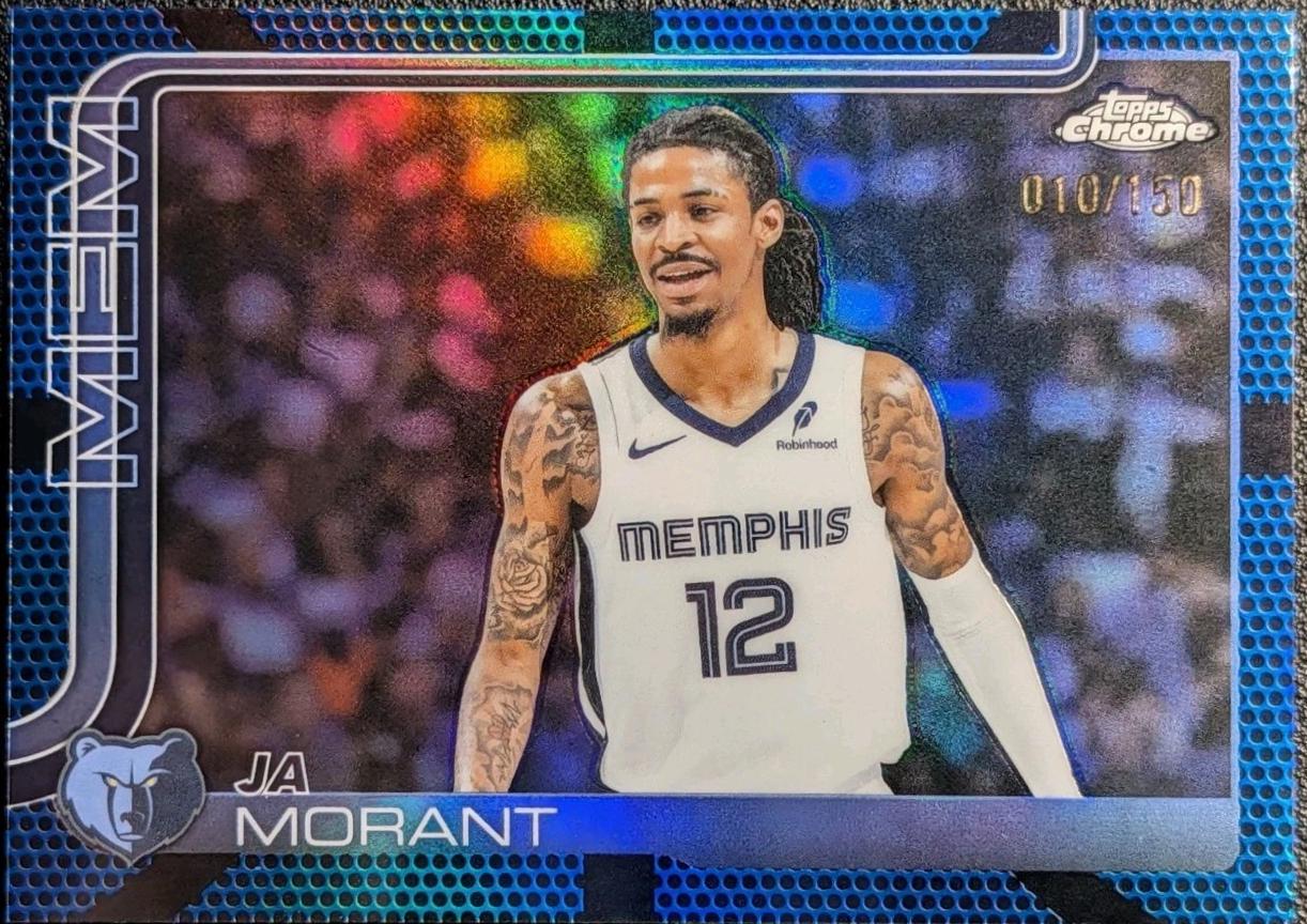Ja Morant [Blue Basketball Refractor] #158
