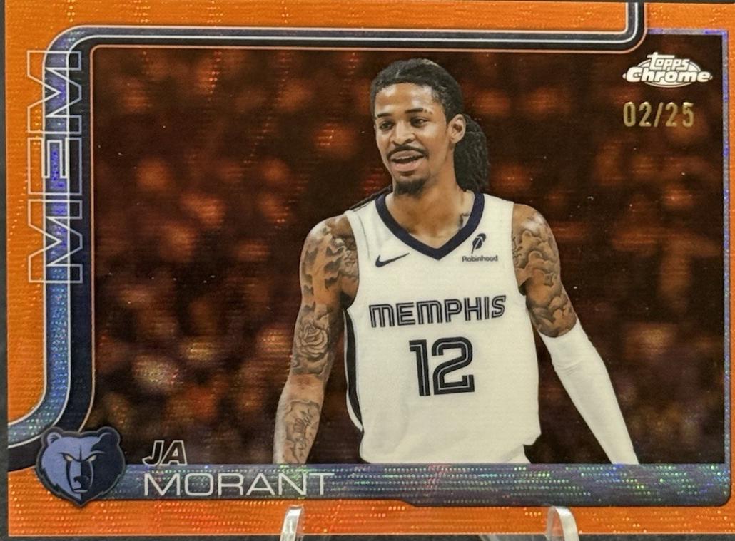 Ja Morant [Orange Wave Refractor] #158