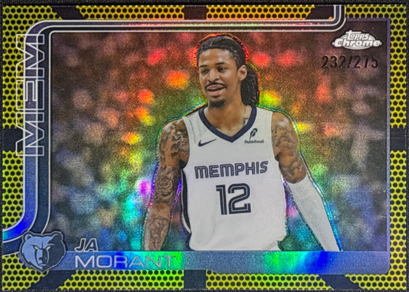 Ja Morant [Yellow Basketball Refractor] #158