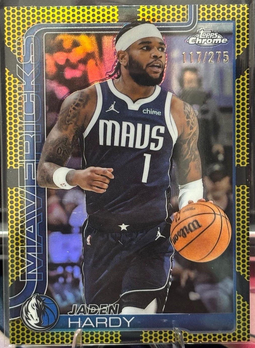 Jaden Hardy [Yellow Basketball Refractor] #60