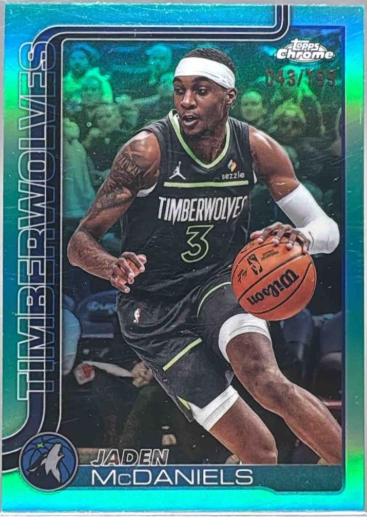 Jaden McDaniels [Aqua Basketball Refractor] #176