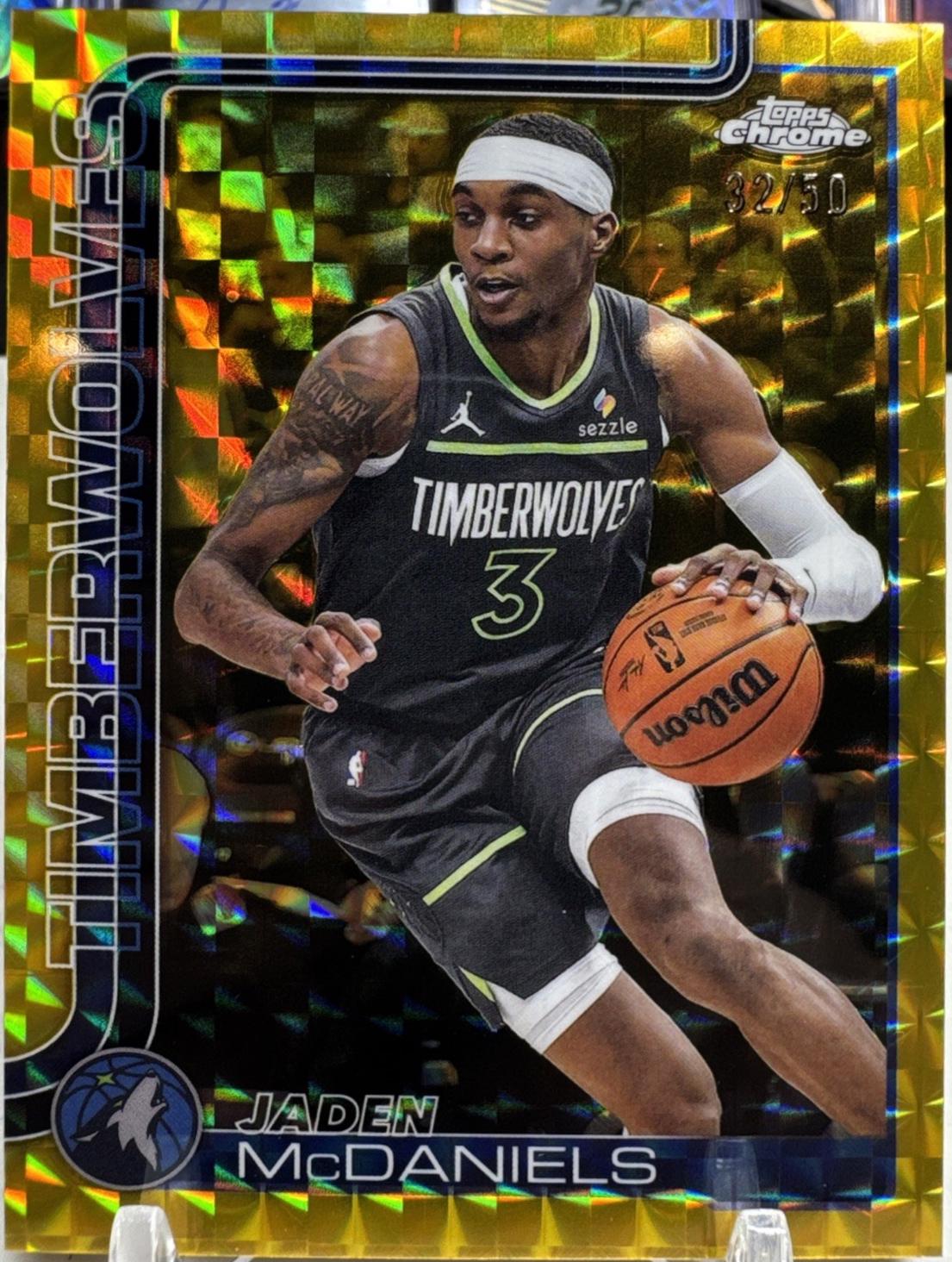 Jaden McDaniels [Gold Geometric Refractor] #176