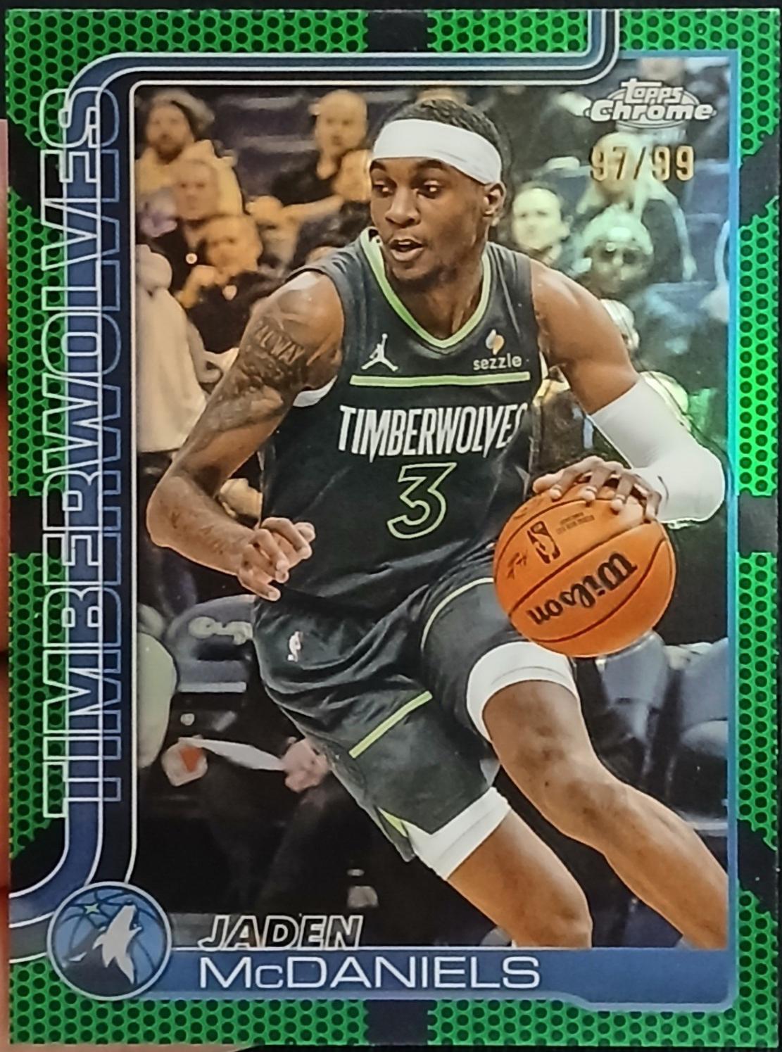 Jaden McDaniels [Green Refractor] #176