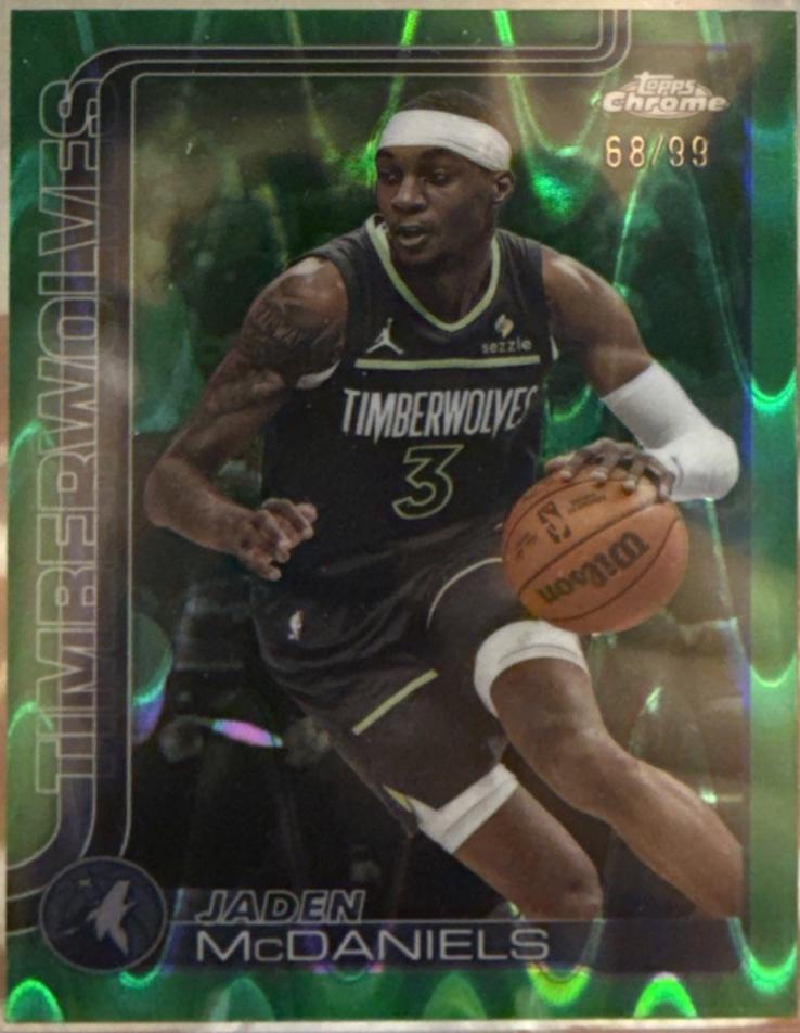 Jaden McDaniels [RayWave Green Refractor] #176