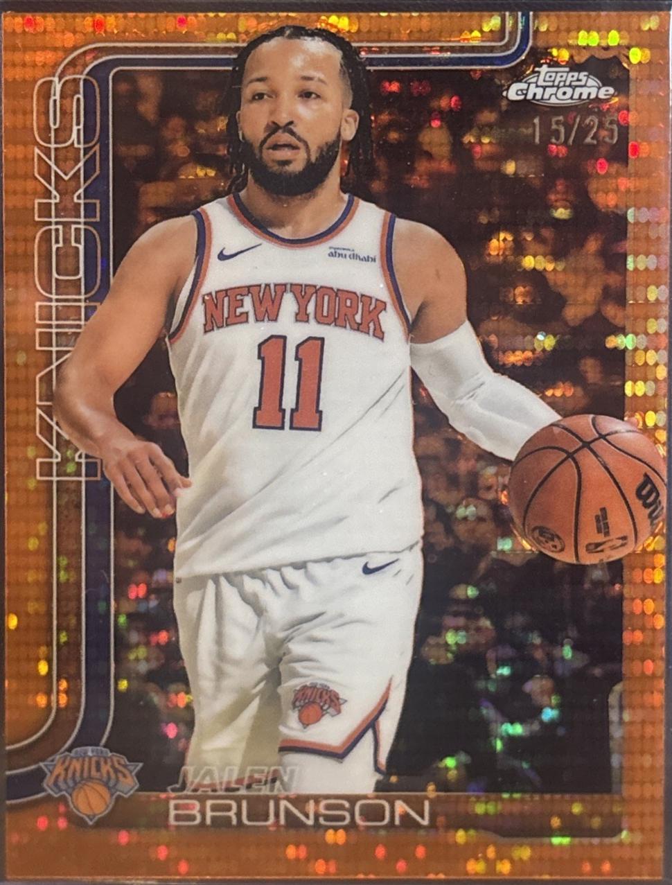 Jalen Brunson [Pulsar Orange Refractor] #101