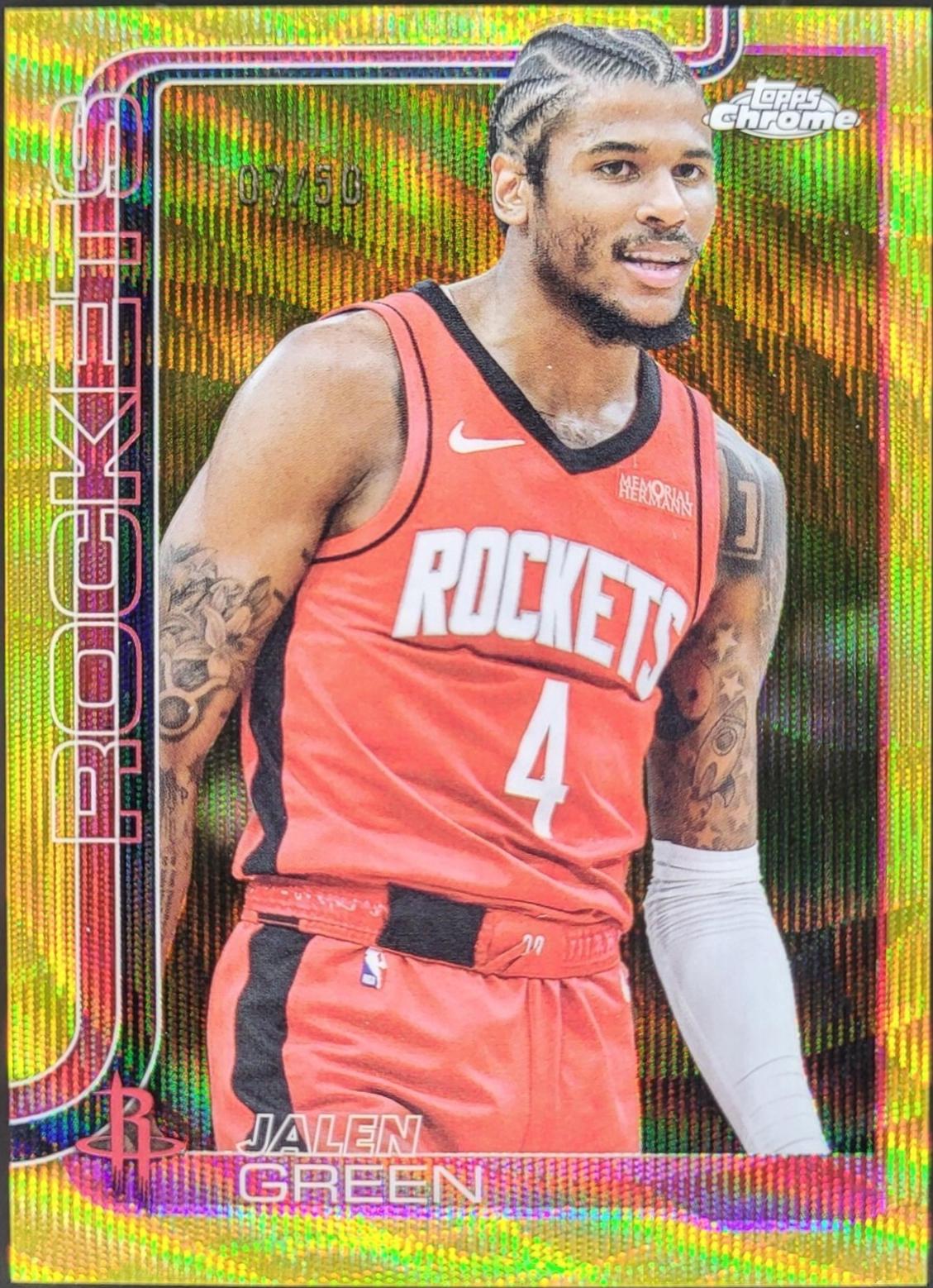 Jalen Green [Gold Wave Refractor] #58