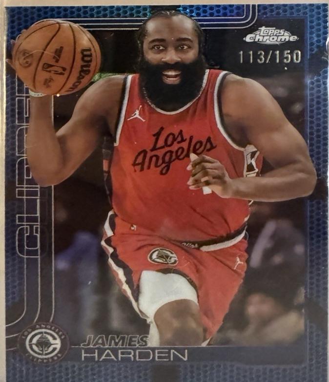 James Harden [Blue Basketball Refractor] #54