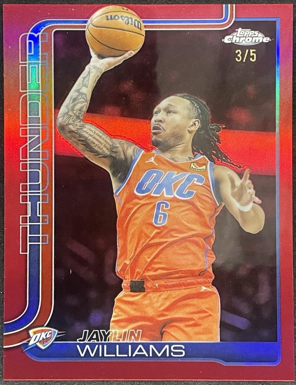 Jaylin Williams [Red Basketball Refractor] #105