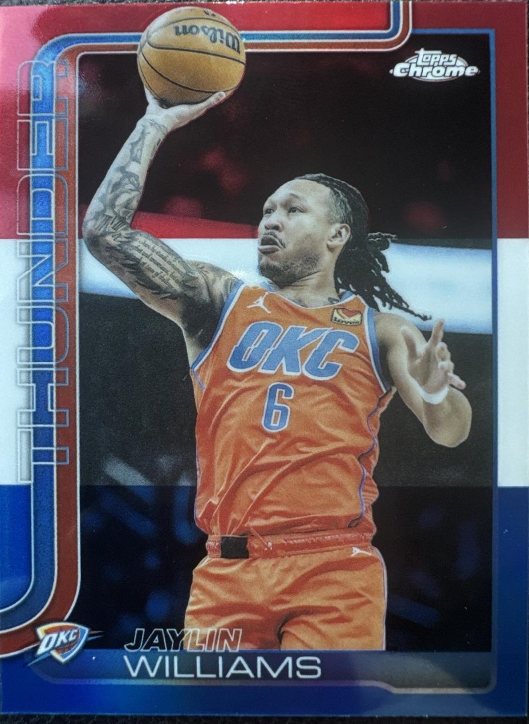 Jaylin Williams [Red White Blue Refractor] #105