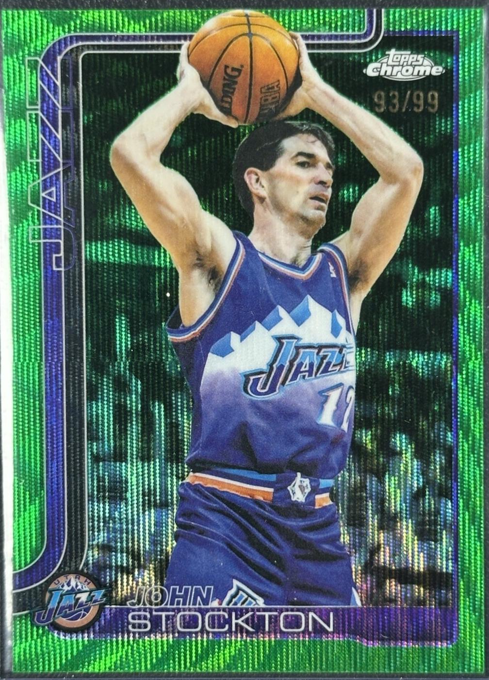 John Stockton [Green Wave Refractor] #250