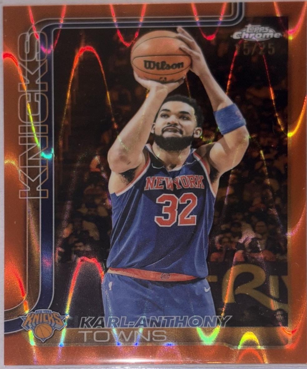 Karl-Anthony Towns [Orange Wave Refractor] #179