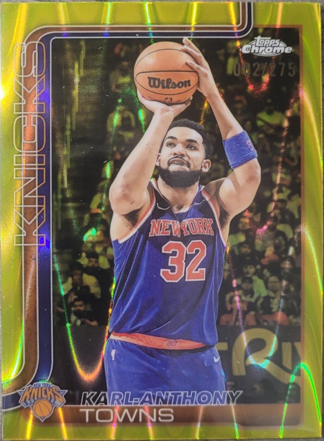 Karl-Anthony Towns [RayWave Yellow Refractor] #179