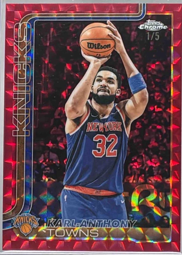 Karl-Anthony Towns [Red Geometric Refractor] #179