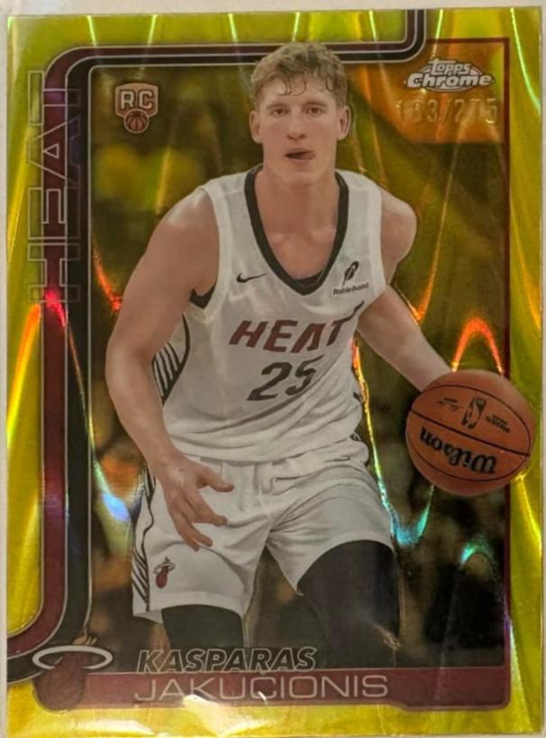 Kasparas Jakucionis [Yellow Basketball Refractor] #270