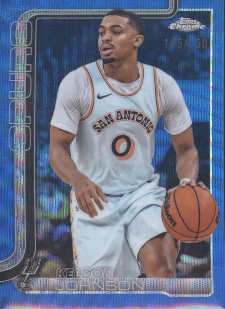 Keldon Johnson [Blue Basketball Refractor] #220