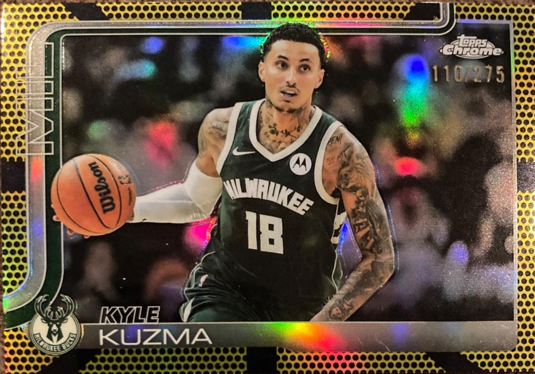 Kyle Kuzma [Yellow Basketball Refractor] #118