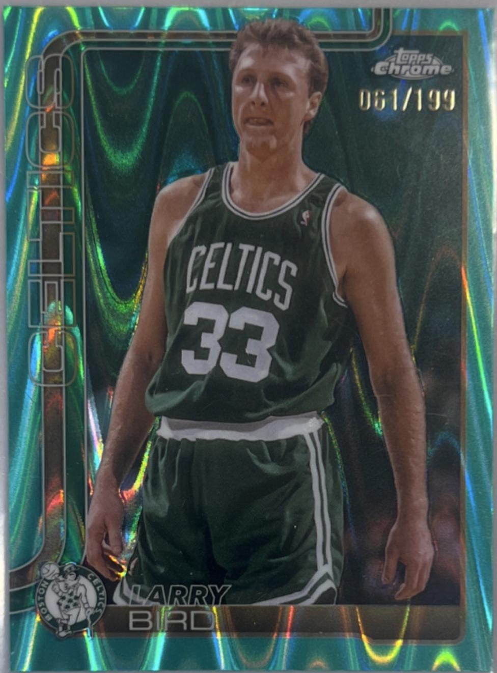 Larry Bird [Blue Wave Refractor] #243