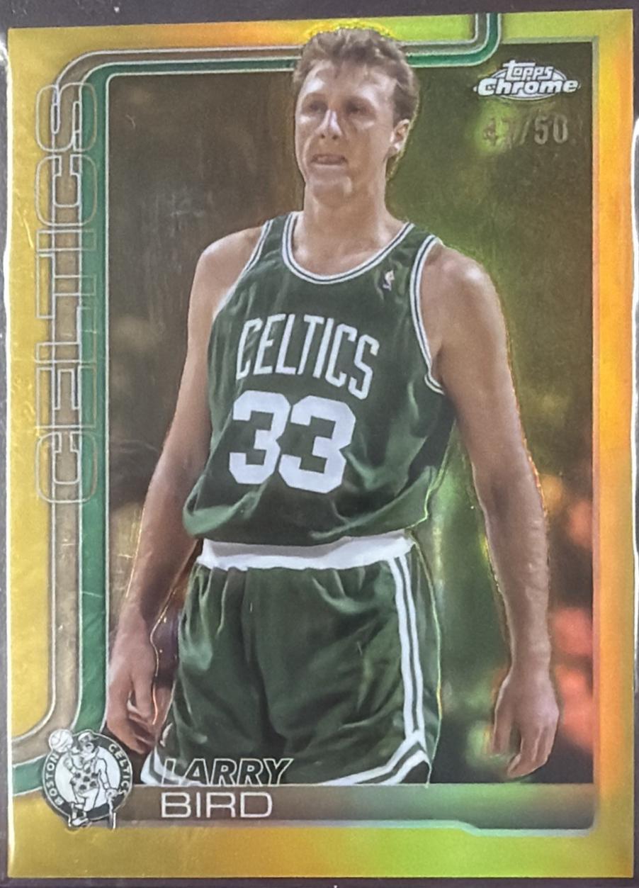 Larry Bird [Gold Basketball Refractor] #243