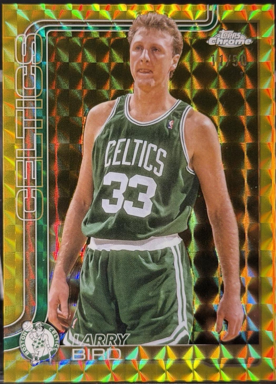 Larry Bird [Gold Geometric Refractor] #243