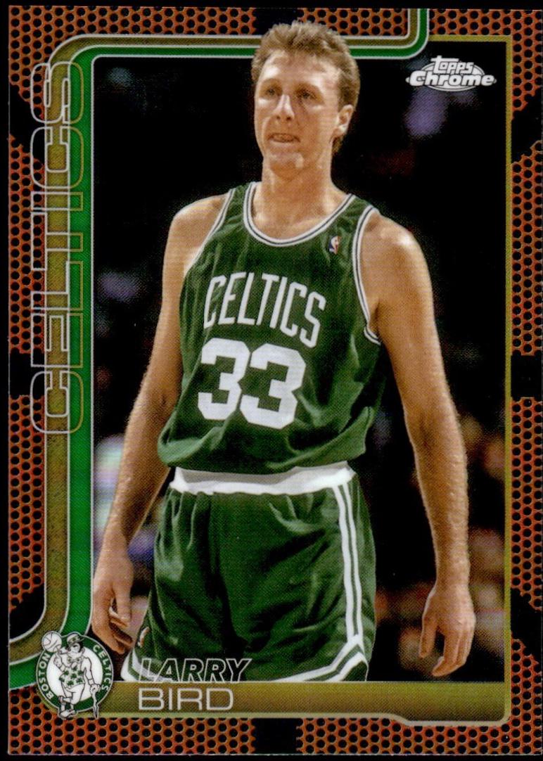 Larry Bird [Orange Basketball Refractor] #243
