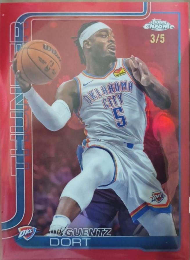 Luguentz Dort [Red Basketball Refractor] #177