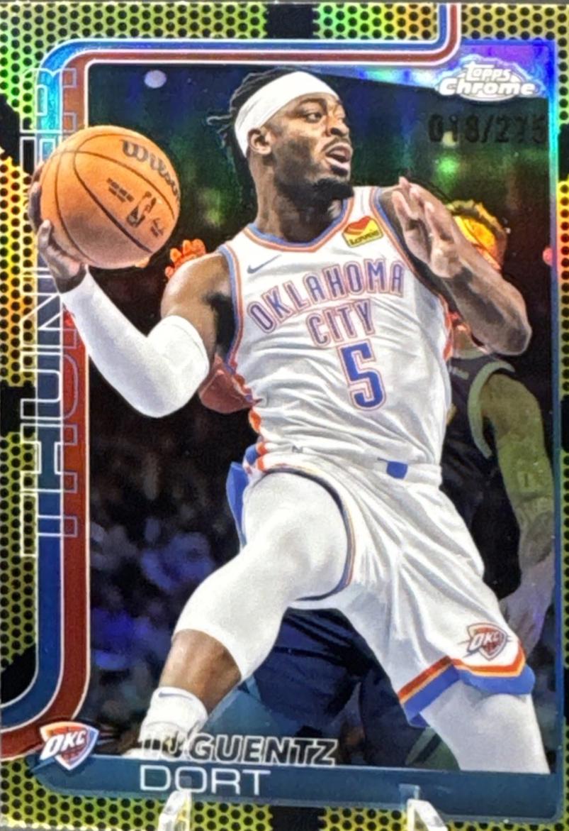 Luguentz Dort [Yellow Basketball Refractor] #177