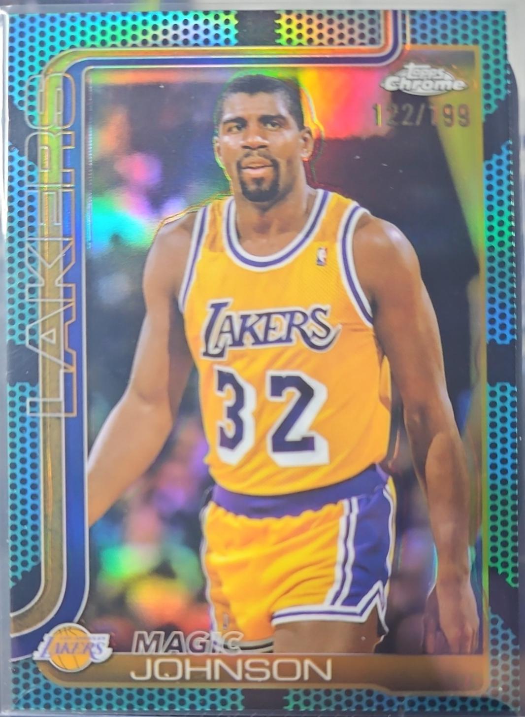 Magic Johnson [Aqua Basketball Refractor] #244