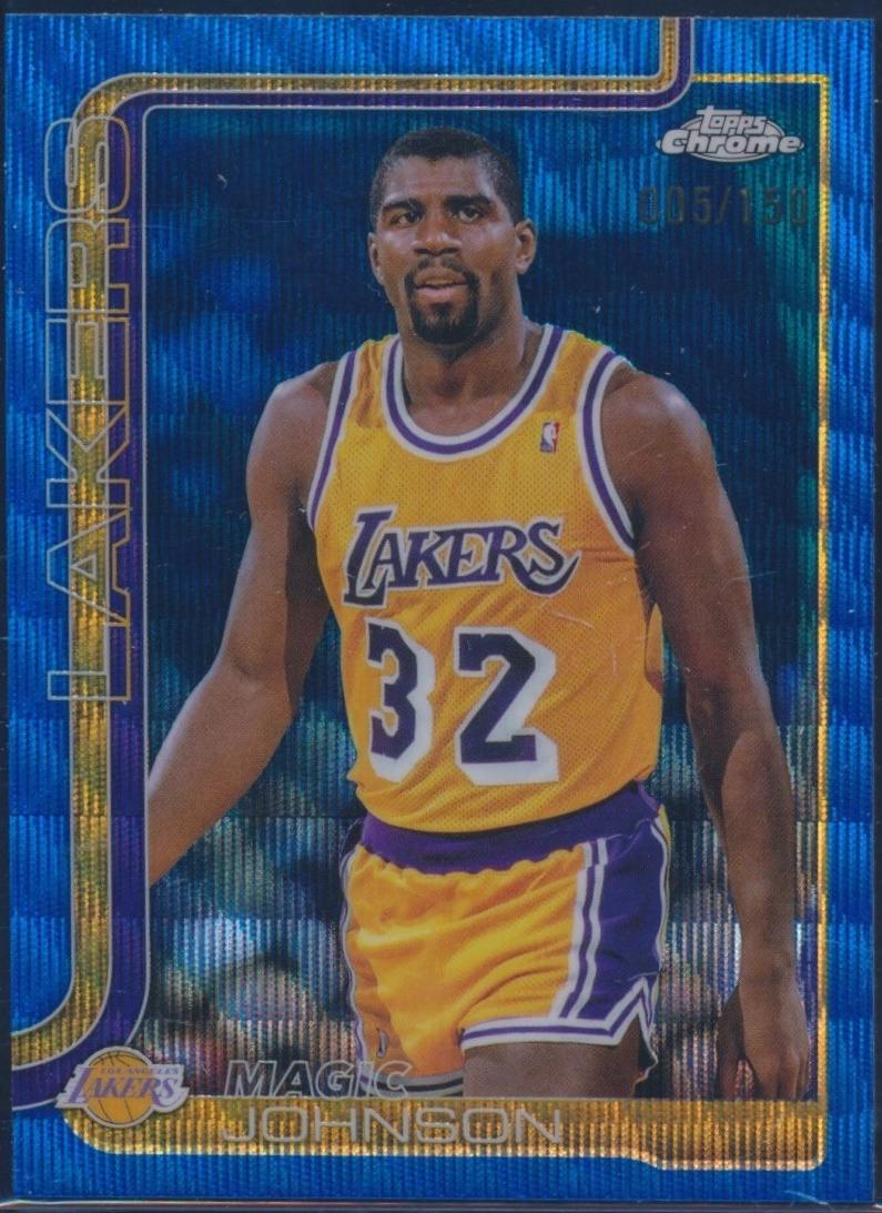 Magic Johnson [Blue Wave Refractor] #244