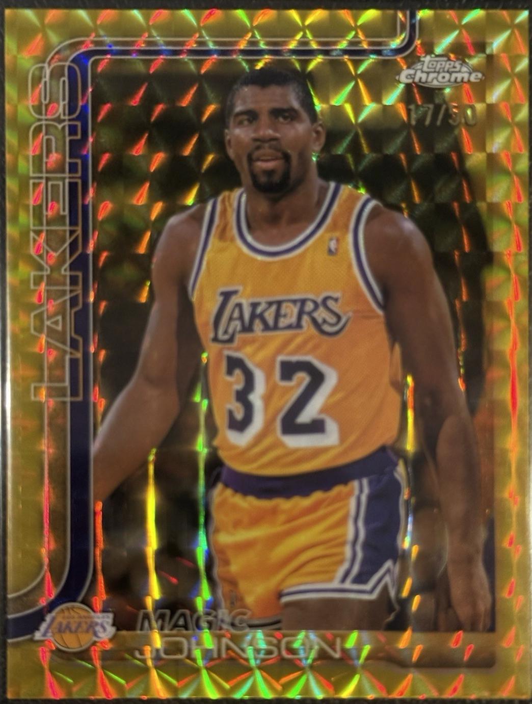 Magic Johnson [Gold Wave Refractor] #244