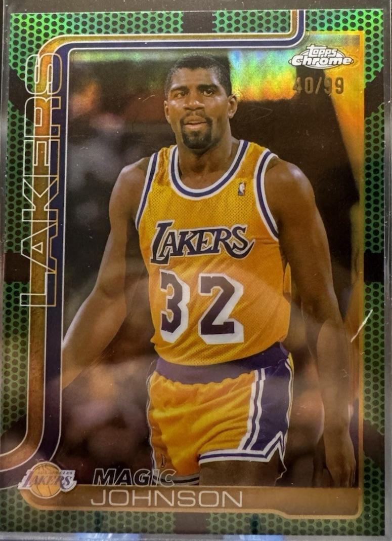 Magic Johnson [Green Basketball Refractor] #244
