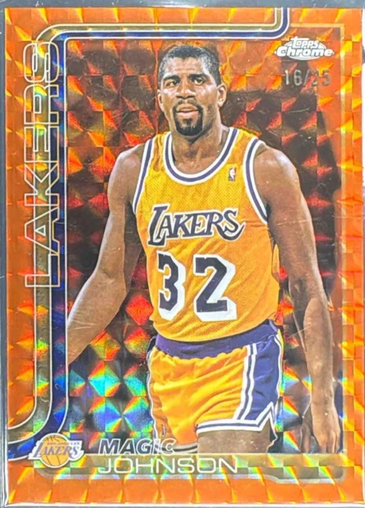 Magic Johnson [Orange Geometric Refractor] #244