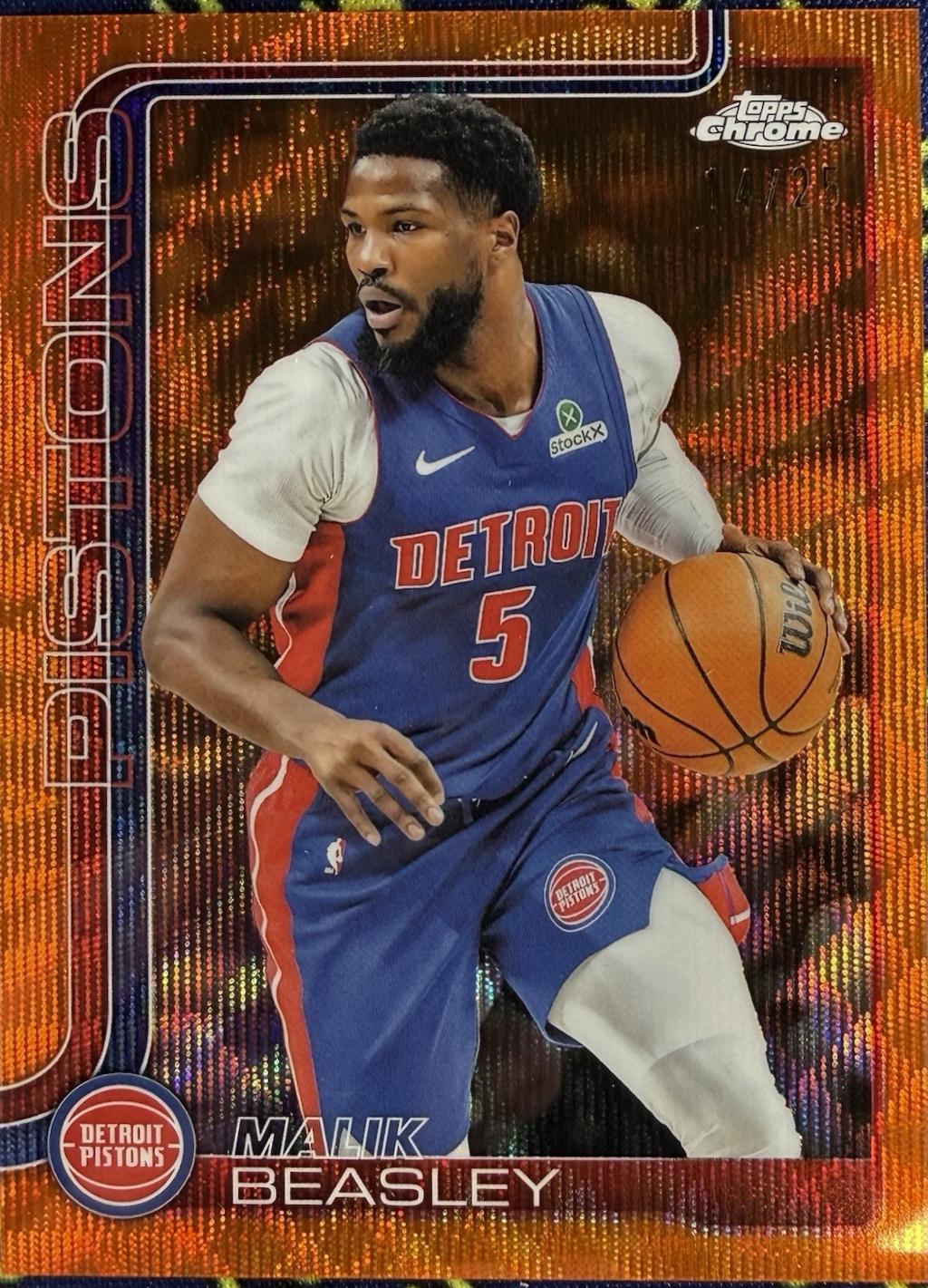 Malik Beasley [Orange Wave Refractor] #36