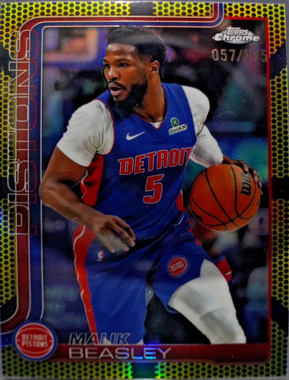 Malik Beasley [Yellow Basketball Refractor] #36