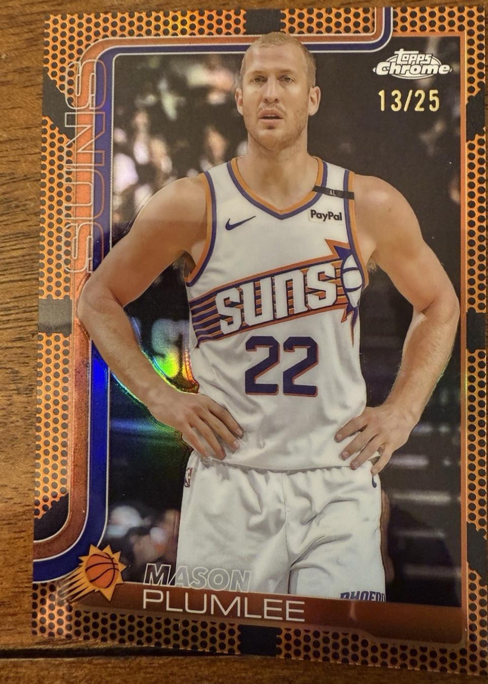 Mason Plumlee [Orange Basketball Refractor] #106