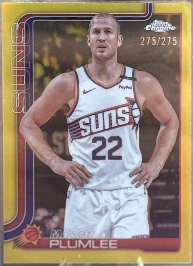 Mason Plumlee [Yellow Basketball Refractor] #106