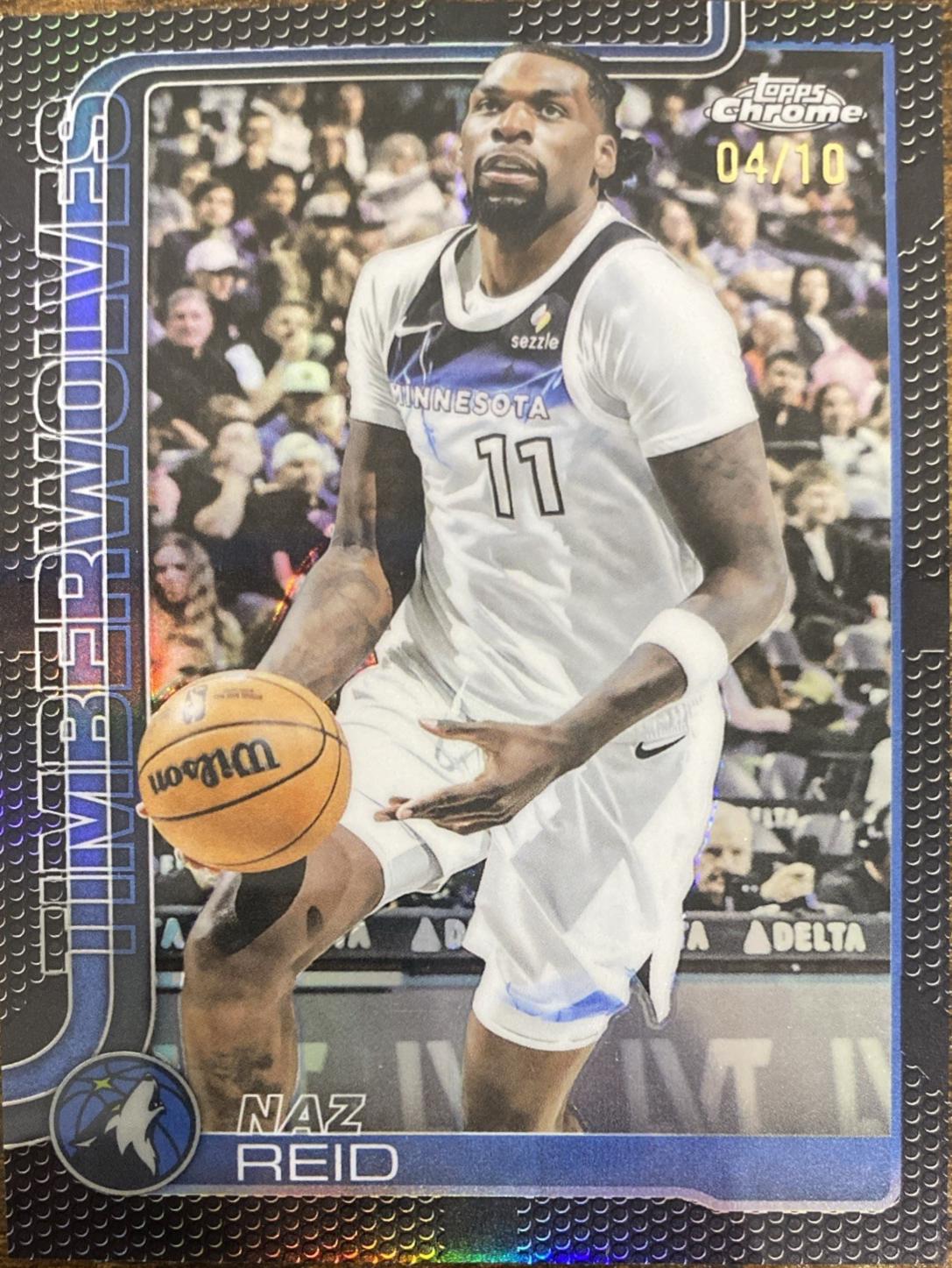 Naz Reid [Black Basketball Refractor] #156