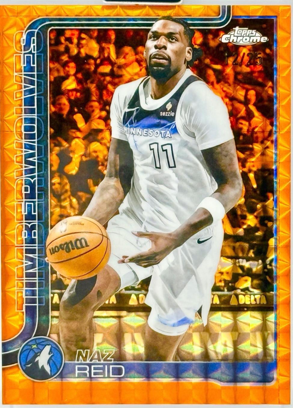 Naz Reid [Orange Geometric Refractor] #156
