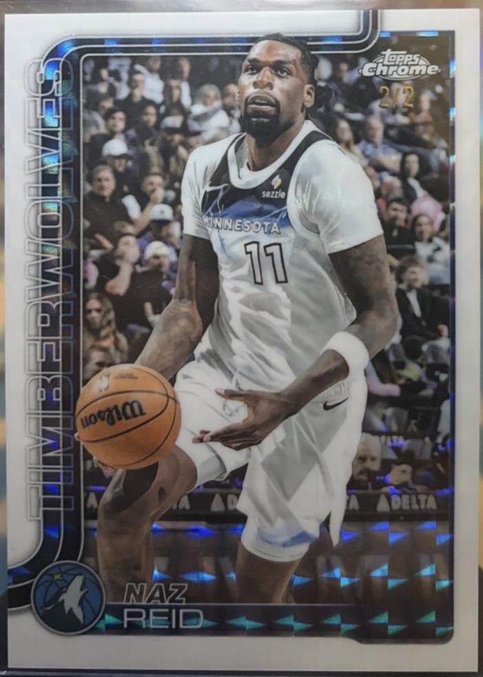 Naz Reid [White Geometric Refractor] #156