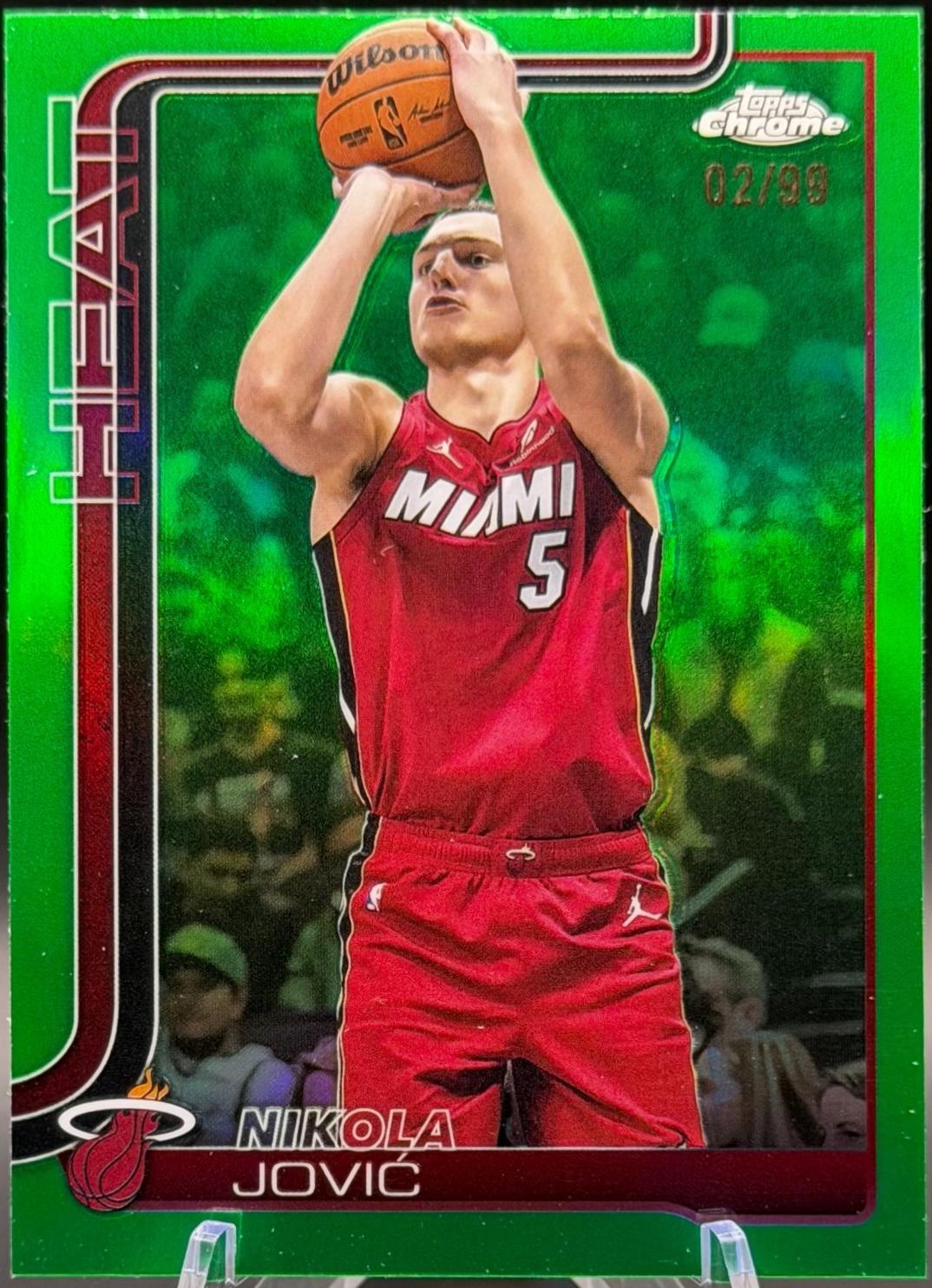 Nikola Jovic [Green Basketball Refractor] #172