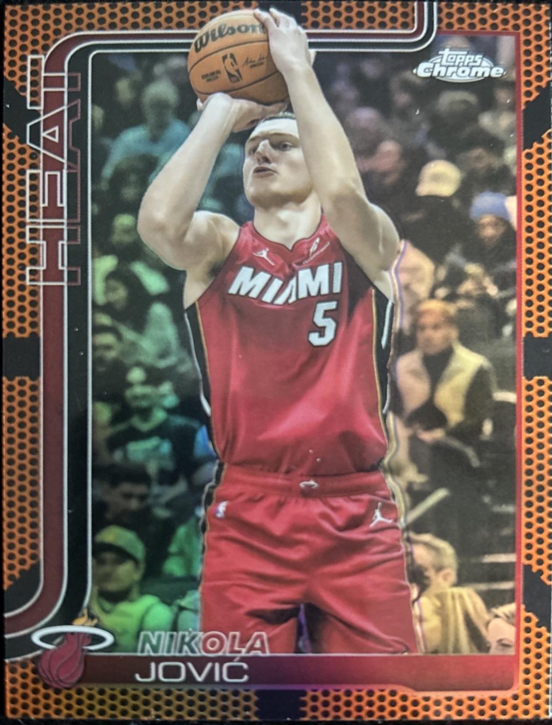 Nikola Jovic [Orange Basketball Refractor] #172