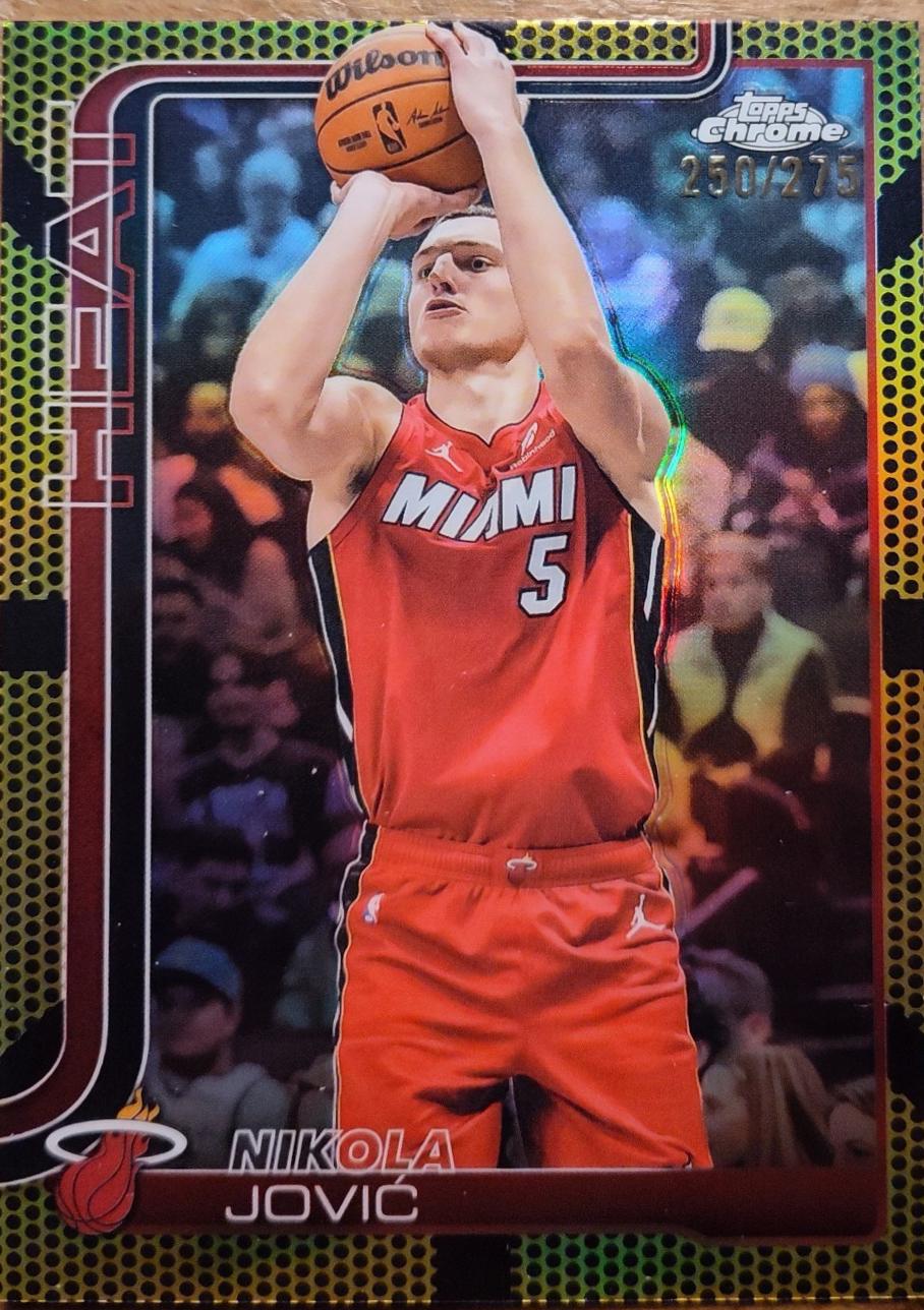 Nikola Jovic [Yellow Basketball Refractor] #172