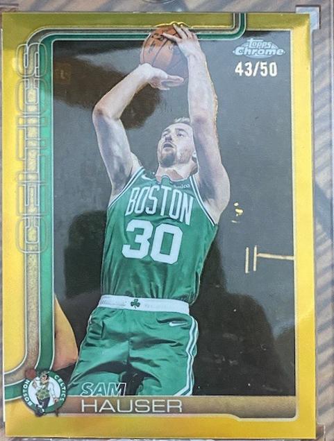 Sam Hauser [Gold Basketball Refractor] #14