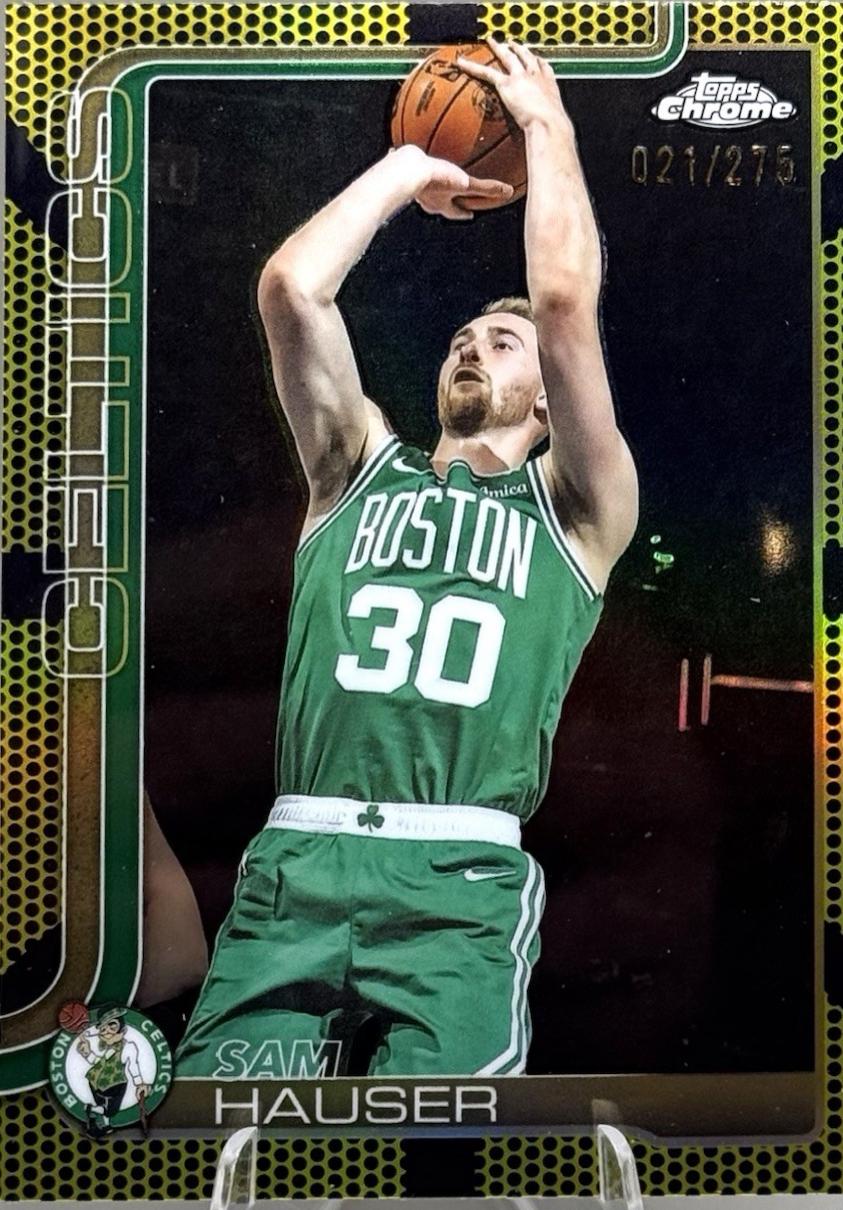 Sam Hauser [Yellow Basketball Refractor] #14