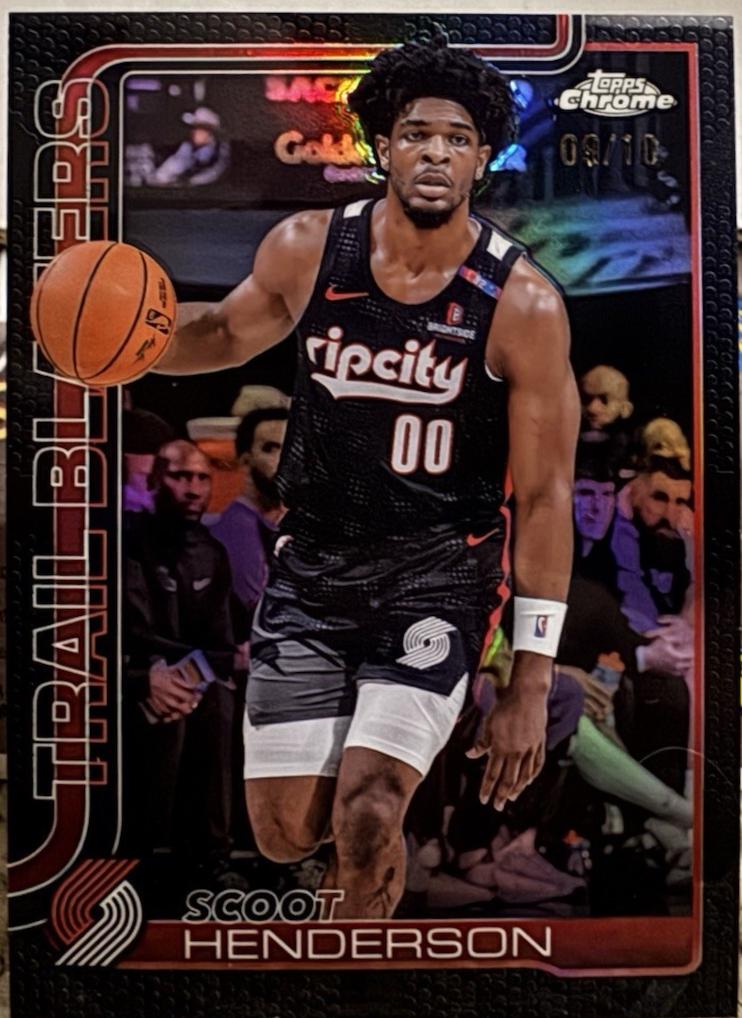 Scoot Henderson [Black Basketball Refractor] #166